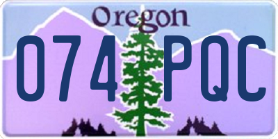 OR license plate 074PQC