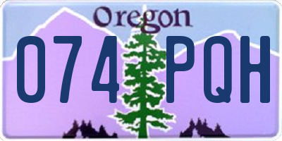 OR license plate 074PQH
