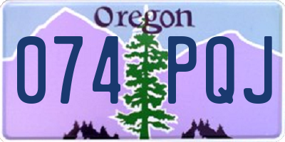 OR license plate 074PQJ