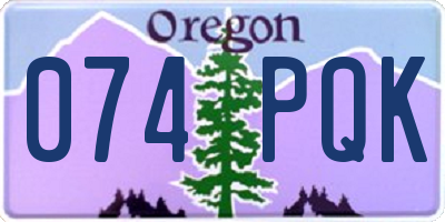 OR license plate 074PQK