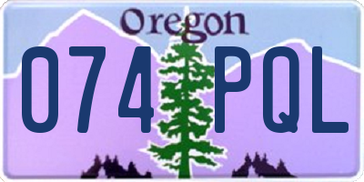 OR license plate 074PQL