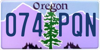 OR license plate 074PQN