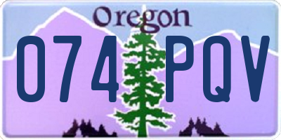 OR license plate 074PQV