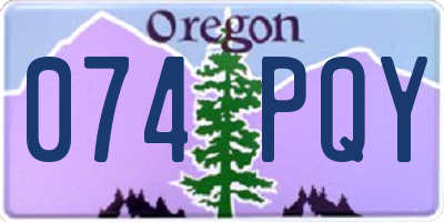 OR license plate 074PQY