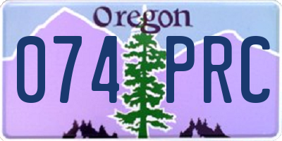 OR license plate 074PRC