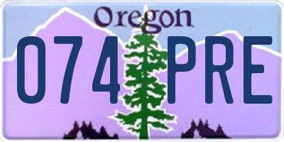 OR license plate 074PRE