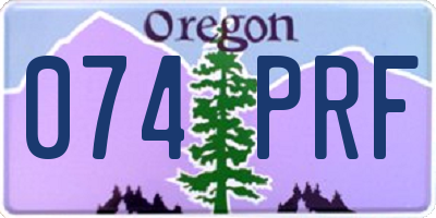 OR license plate 074PRF