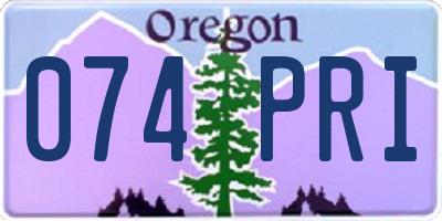 OR license plate 074PRI