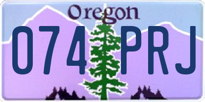 OR license plate 074PRJ
