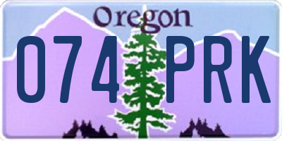 OR license plate 074PRK