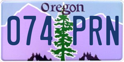 OR license plate 074PRN