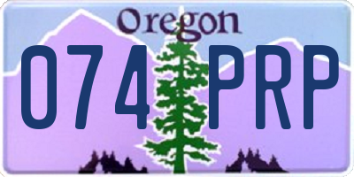OR license plate 074PRP