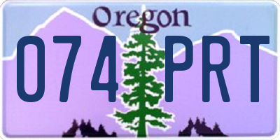 OR license plate 074PRT