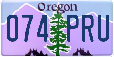 OR license plate 074PRU
