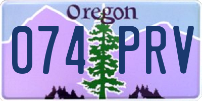 OR license plate 074PRV