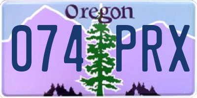 OR license plate 074PRX