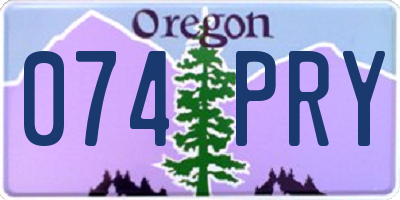 OR license plate 074PRY