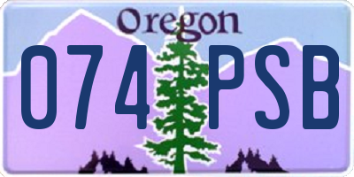 OR license plate 074PSB