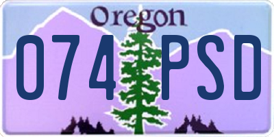 OR license plate 074PSD