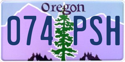OR license plate 074PSH