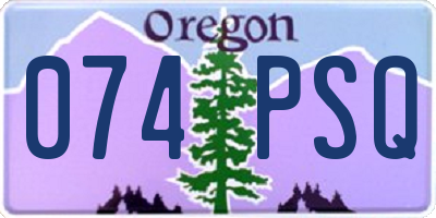 OR license plate 074PSQ