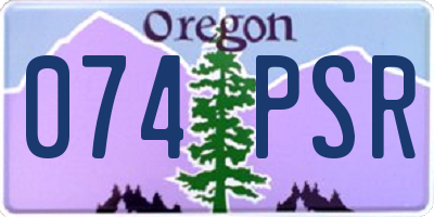 OR license plate 074PSR