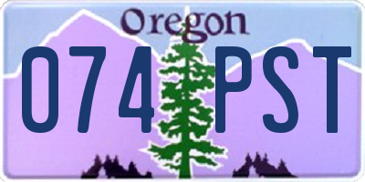 OR license plate 074PST