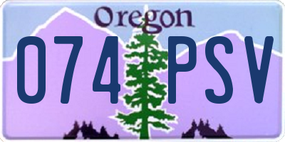 OR license plate 074PSV
