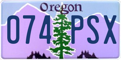 OR license plate 074PSX