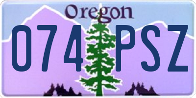 OR license plate 074PSZ