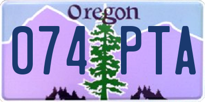 OR license plate 074PTA