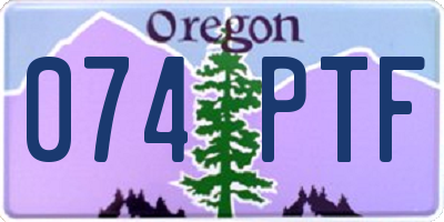 OR license plate 074PTF