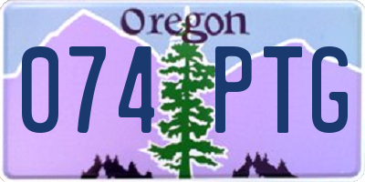 OR license plate 074PTG