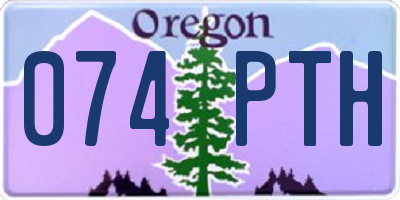 OR license plate 074PTH