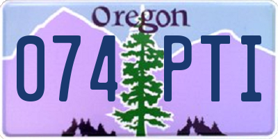OR license plate 074PTI