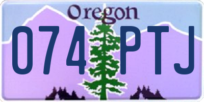 OR license plate 074PTJ