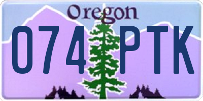 OR license plate 074PTK