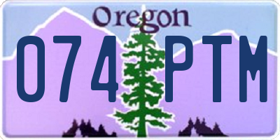 OR license plate 074PTM