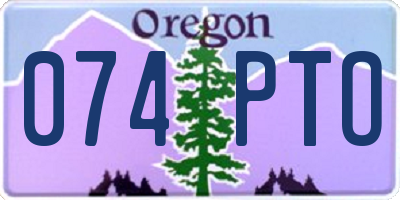OR license plate 074PTO