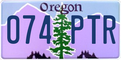 OR license plate 074PTR