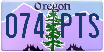 OR license plate 074PTS