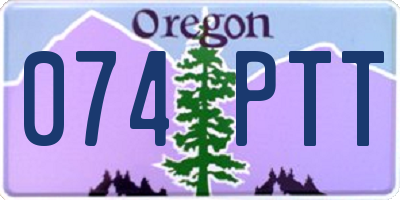 OR license plate 074PTT