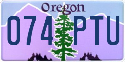 OR license plate 074PTU