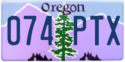 OR license plate 074PTX