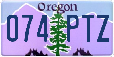 OR license plate 074PTZ