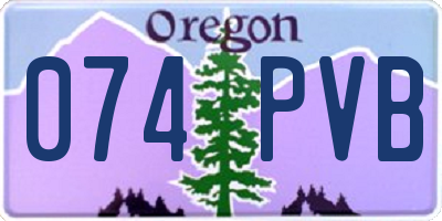 OR license plate 074PVB