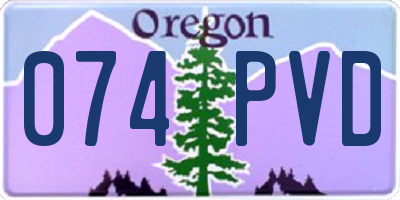 OR license plate 074PVD
