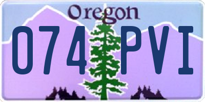 OR license plate 074PVI