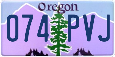 OR license plate 074PVJ