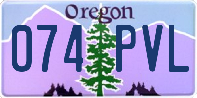 OR license plate 074PVL